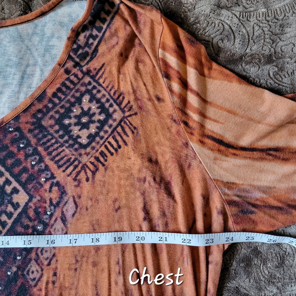 Boho Top / Tunic Beautiful Pattern, Soft & Comfy - image 4